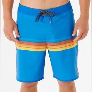 Rip Curl Mens Boardshorts Mirage Surf Revival 19" Retro Blue Sz 36